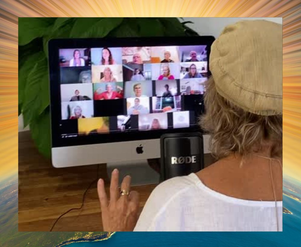 Julia Williamson teaching Sing to Thrive Teacher Training online during the final integration and preparation for the in-person training weekend